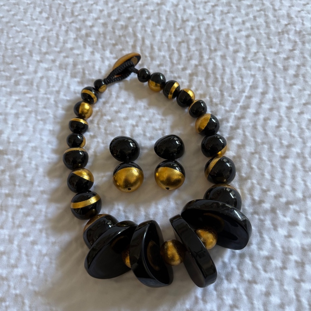 Designer Viktoria Hayman Necklace and Matching Earrings